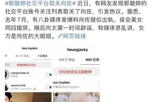 郭碧婷向佐婚变疑云：9个月未同框，出轨风波再起